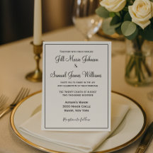 シックな白黒結婚の