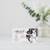 シックな白黒美しいサロングラマラーガール 名刺 (スタンド正面)