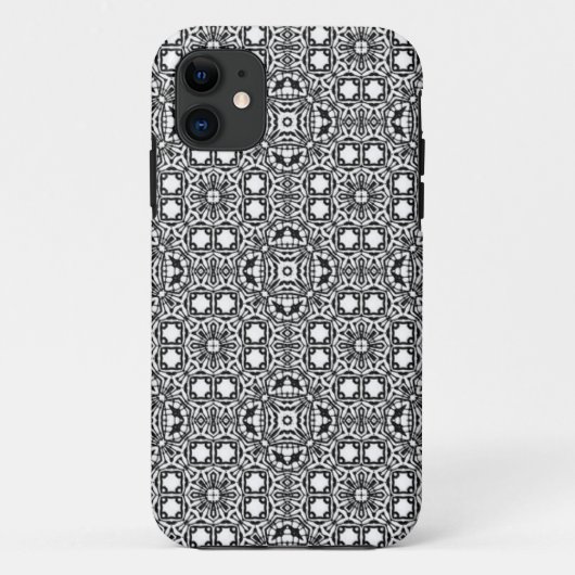 シックな白黒華美パターンアクセサリトレンディー Case-Mate iPhoneケース (裏面)