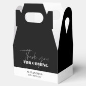 シックな白黒誕生日ありがとう フェイバーボックス (オープン)