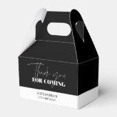 シックな白黒誕生日ありがとう フェイバーボックス (正面サイド)