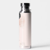 シックな石大理石パーソナライズされた ウォーターボトル (左面)