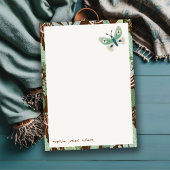 シックな砂漠レトロバタフライガーデンベビーシャワー ノートカード