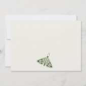 シックな砂漠赤面バタフライガーデンベビーシャワー サンキューカード (裏面)