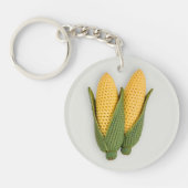 シックな祖母のガーデンクロシェモダントコーン名 キーホルダー (正面)