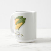 シックな祖母のガーデンクロシェモダントコーン名 コーヒーマグカップ (正面左)