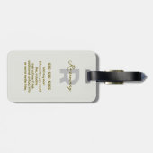 シックな祖母のガーデンクロシェモダントコーン名 ラゲッジタグ (裏面横)