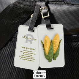 シックな祖母のガーデンクロシェモダントコーン名 ラゲッジタグ