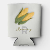 シックな祖母のガーデンクロシェモダントコーン名 缶クーラー (正面)