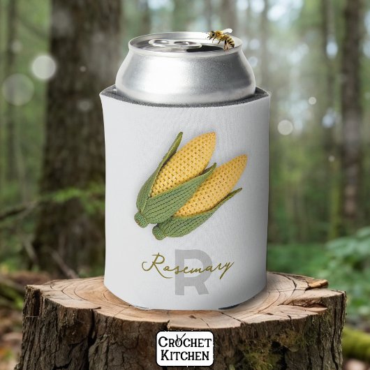 シックな祖母のガーデンクロシェモダントコーン名 缶クーラー