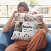 シックな祖母の愛:パーソナライズされたハート写真 クッション