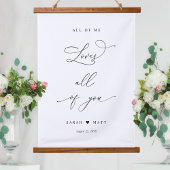 シックな私は、すべてのあなた結婚の装飾の看板を愛す 吊り下げ型タペストリー