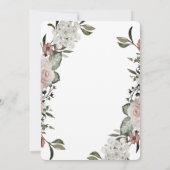 シックな秋のカボチャの花葉々赤ちゃんシャワー 招待状 (裏面)