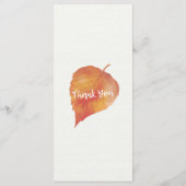 シックな秋の秋メープル葉スパンプキ結婚ンのメニュー メニュー (裏面)