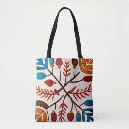 シックな秋の紅葉シンプルの地に焼けたオレンジ トートバッグ