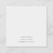 シックな秋秋かぼちゃかかしイヤリングディスプレイ スクエア名刺 (裏面)