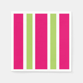 シックな紙ナプキン_ラブリーホットピンク/グリーンストライプ製品 スタンダードカクテルナプキン