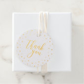 シックな紙吹雪ゴールドフォイルパーティー好意ありがとうラベル フェイバータグ (箱)