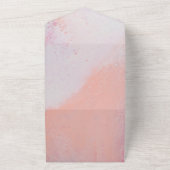 シックな素朴な埃っぽいバラオールインワンウェディング招待 オールインワン招待状 (外側)