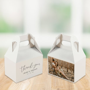 シックな素朴写真の書道ありがとうござ結婚う フェイバーボックス