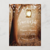 シックな素朴国の文字列のライト日付を保存 案内ポストカード (正面)