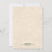 シックな素朴水カラーフローラキャンバスカップルのシャワー 招待状 (裏面)