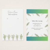 シックな素朴観葉台所用スタイル表示カード (正面&裏面)