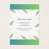 シックな素朴観葉台所用スタイル表示カード (裏面)