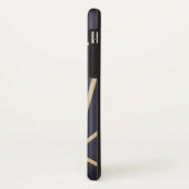 シックな紫とゴールドの抽象的なモノグラム Case-Mate iPhoneケース (裏面/左)
