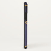 シックな紫とゴールドの抽象的なモノグラム Case-Mate iPhoneケース (裏面/右)