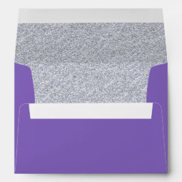 シックな紫とシルバーのカスタム封筒 封筒