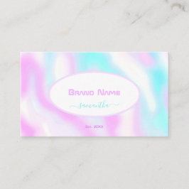 シックな紫のティール（緑がかった色）水色とアポイントメント写真 名刺