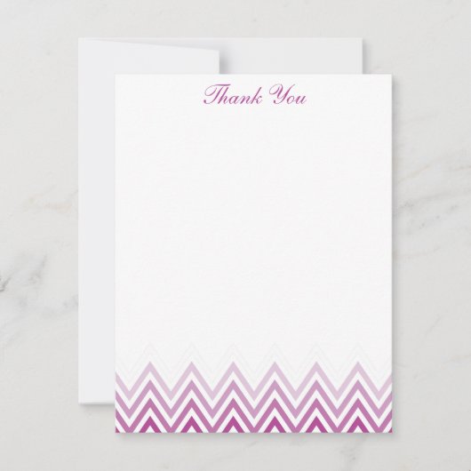 シックな紫グラデーションのChevolnsノートカード 招待状 (正面)