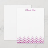 シックな紫グラデーションのChevolnsノートカード 招待状 (正面/裏面)