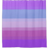 シックな紫ストライプ色のシャワーカーテン シャワーカーテン (正面)