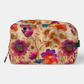 シックな紫色のクリーム花柄 ドップキット (裏面)