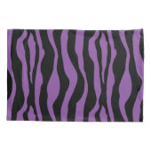 シックな紫色のシマウマのプリントの枕箱セット 枕カバー (裏面-左)