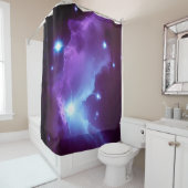 シックな紫色のスターバーストシャワーカーテン シャワーカーテン (インサイチュ)