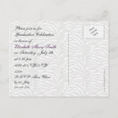 シックな紫色のトリプルフォトグラディション招待状 インビテーションポストカード (裏面)