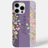 シックな紫色のパレット開花ワイルドフラワー Case-Mate iPhoneケース (裏面)