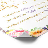 シックな紫色のピンクのフローラ妖精は、ベビーゲームを言わない ポスター (角)