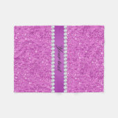 シックな紫色のフェイクなスパンコールおよびダイヤモンド フリースブランケット (正面(横))