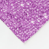 シックな紫色のフェイクなスパンコールおよびダイヤモンド フリースブランケット (角)