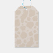 シックな紫色のボホハイランドカウガールベビーシャワー ギフトタグ (裏面)