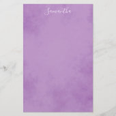 シックな紫色の文房具 便箋 (正面)
