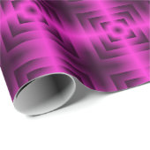 シックな紫色の正方形ジオメトリックパターンクリスマス ラッピングペーパー (ロールコーナー)