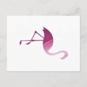 シックな紫色の色彩の鮮やかなフラミンゴのモダンな誕生会 インビテーションポストカード (裏面)