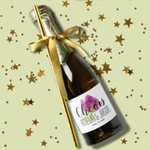 シックな紫色の花の水色ミニ