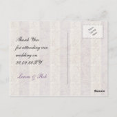 シックな紫色の鳥のケージ、愛鳥ありがとう ポストカード (裏面)