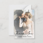 シックな結婚手書きの写感謝してい真君 ノートカード (正面)